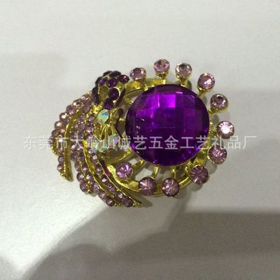 璀璨綻放的匠心之作 奧地利進口水晶鑲鉆花卉胸針，工廠直供歐美高檔DIY禮品